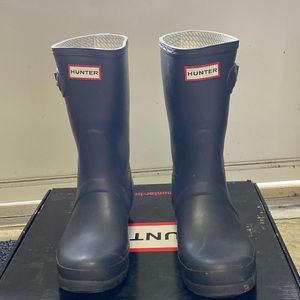 Original Short Navy Hunter Boots
